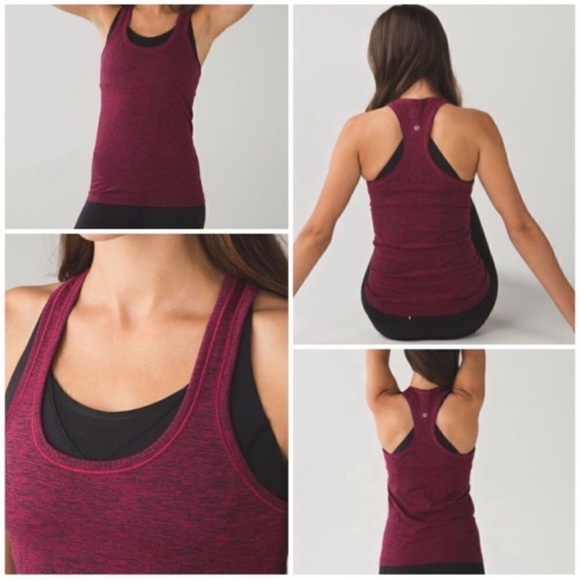 lululemon athletica Tops - Lululemon Swiftly Tech Racerback in Heathered Berry Rumble